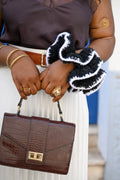 NORIA - Chouchou en crochet - Noir et Blanc